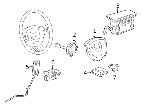 Air Bag Components for 2005 Saturn Relay #0