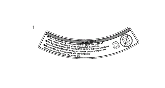 Mugen Spare Tire Label for 2008 Honda Civic #0