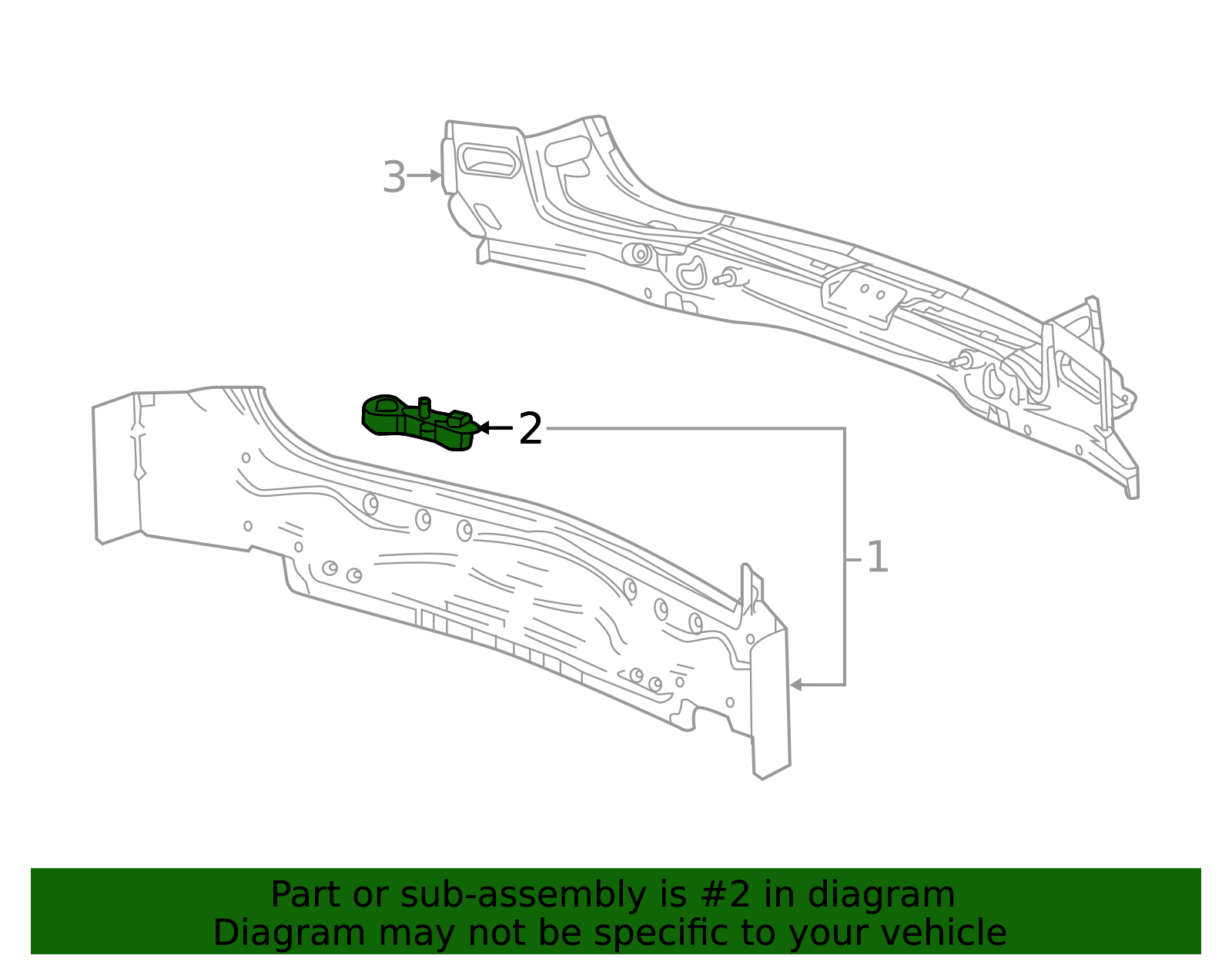 2017-2026 GM Rear Bumper Fascia Bracket 84618536 GM