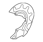 5Q0615311G - Brakes: Splash Shield for Volkswagen: Arteon, e-Golf, Golf, Golf Alltrack, Golf R, Golf SportWagen, GTI, Jetta, Passat, Taos Image