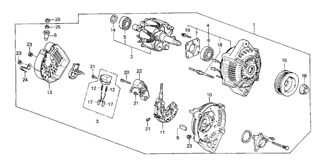 Alternator Components for 1985 Honda Civic #0