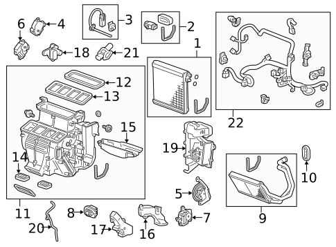 Evaporator Components for 2010 Acura ZDX #0