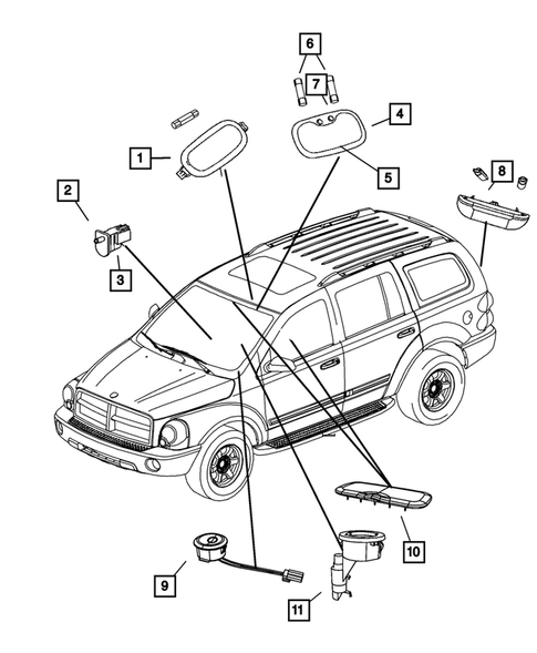 Lamps-Interior and Exterior for 2009 Chrysler Aspen #2