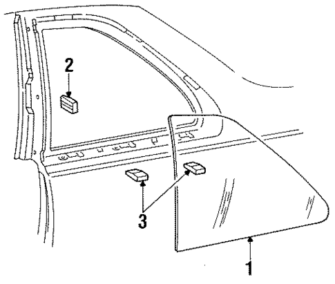 Glass & Hardware for 1991 Ford Tempo #0