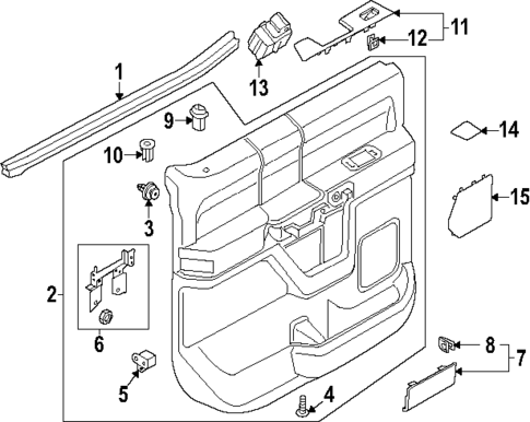 Interior Trim - Rear Door for 2025 Ford F-150 #0