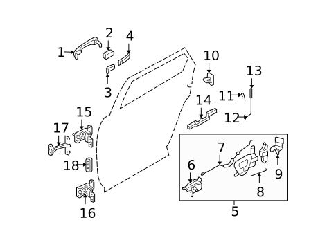 Lock & Hardware for 2005 Ford Freestyle #0