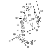 5181804AA - Rear Suspension: Suspension Shock Absorber, Right for Mopar Image image