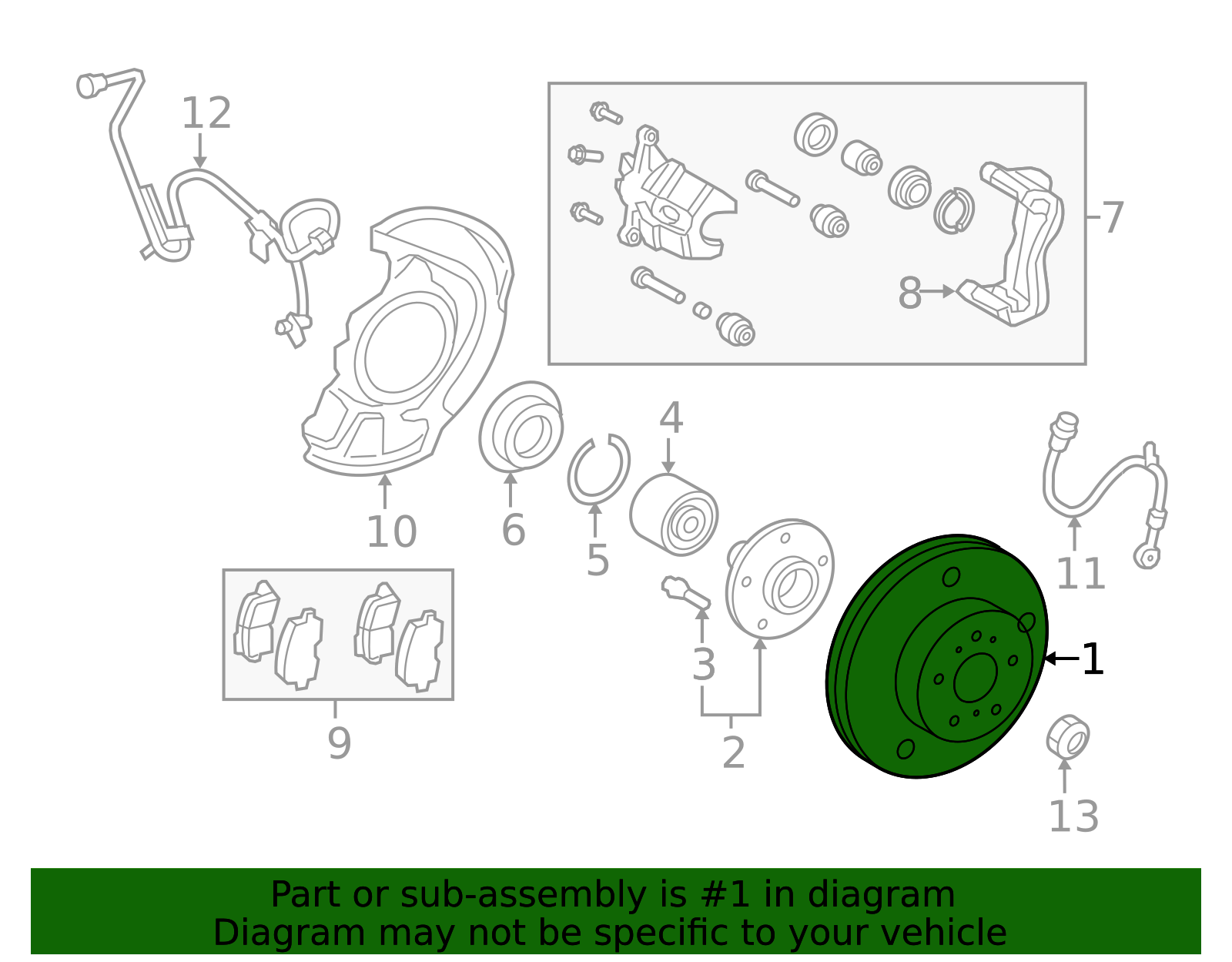 Genuine Toyota Disc Brake Rotor Front part# 43512-48110 for 2008