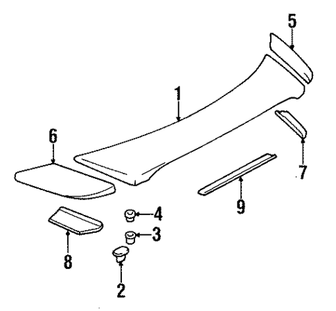 Rear Spoiler for 1996 Mitsubishi Eclipse #0