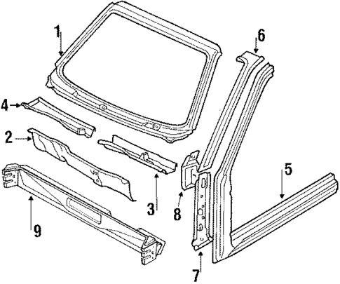 Cowl for 1992 Volkswagen Cabriolet #0