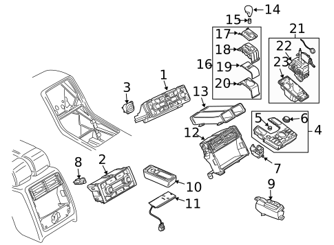 Center Console for 2004 Audi A8 Quattro #1