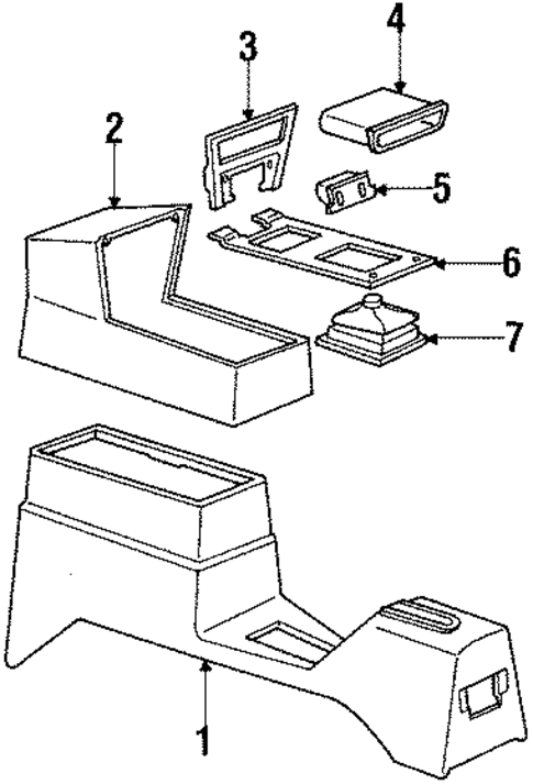 Center Console for 1985 Cadillac Cimarron #0