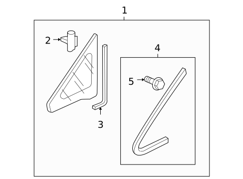Glass - Rear Door for 2010 Honda Civic #1