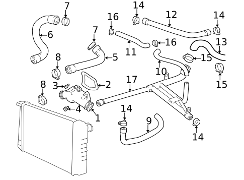Hoses & Pipes for 1998 BMW Z3 #0