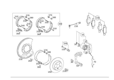 Rear Wheel Brake for 2015 Mercedes-Benz E550 #0