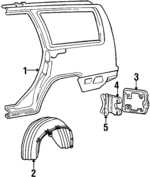 3509740 - Body: Fuel Door for Volvo: 850 Image