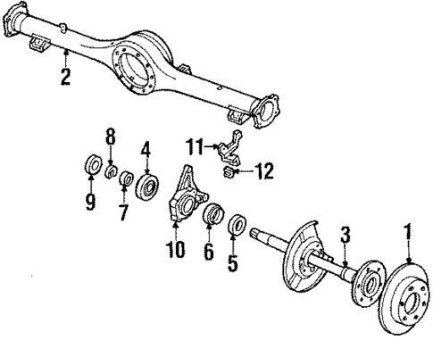 Rear Axle for 1994 Isuzu Amigo #0