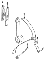 BEC16952LEG - : Lap &amp; Shoulder Belt for Jaguar: XJS Image