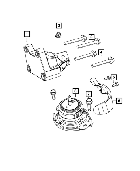 Engine Mounting for 2011 Jeep Grand Cherokee #1