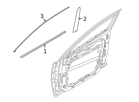 Exterior Trim - Front Door for 2019 Hyundai Elantra GT #0