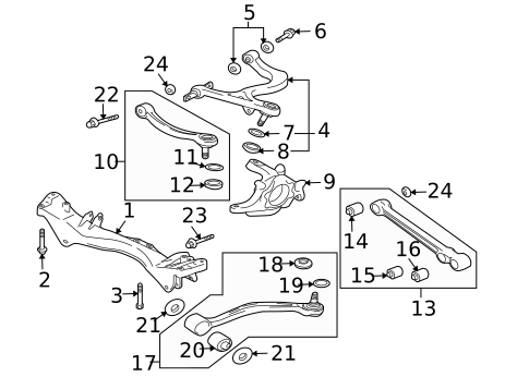 Rear Suspension for 2006 Mitsubishi Lancer #1