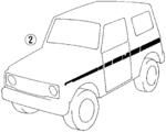 77640830809CM - Body: Stripe Tape for Suzuki Image