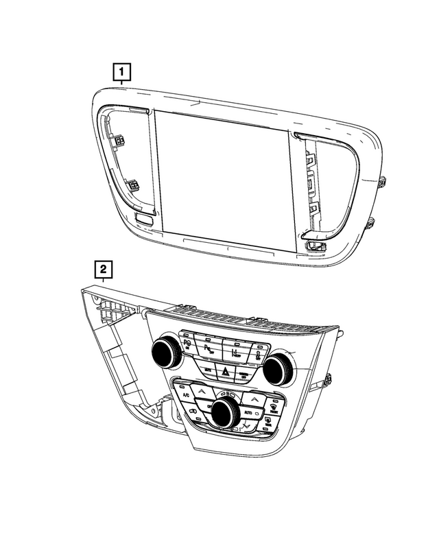 68437339AI - Electrical: Display Center Stack for Mopar Image