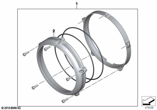 77252447776 - Design: Cover Panel Headlamp Machined for BMW-Motorrad Image