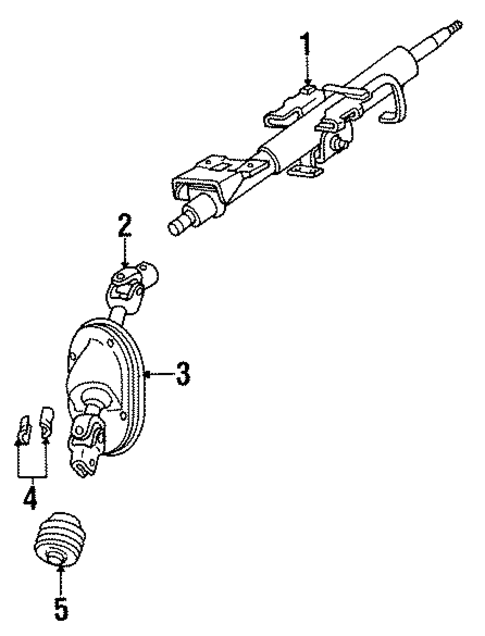 Steering Column Assembly for 1995 Hyundai Sonata #0