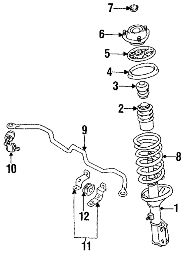 MB518147 - Suspension: Upper Spring Seat for Mitsubishi: Eclipse, Expo, Expo LRV, Galant Image