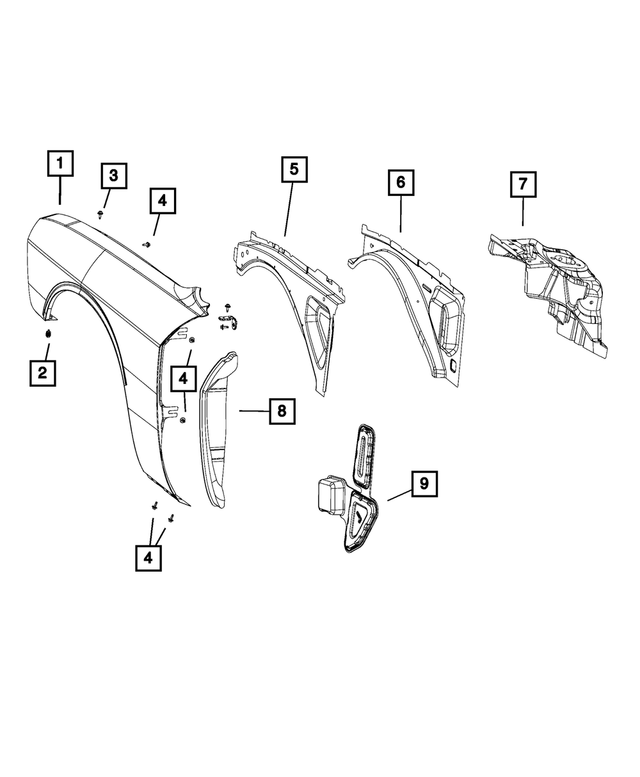 6507501AA - Body Sheet Metal Except Doors: Hex Head Screw for Mopar Image image