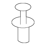 1HC32NCVAA - Body: Headliner Retainer Clip for Mopar Image