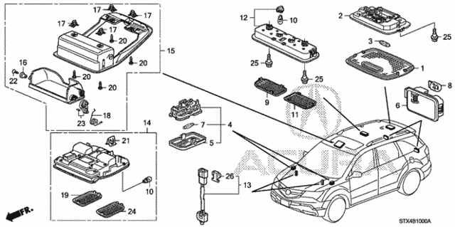 Interior Light (1) for 2007 Acura MDX #0
