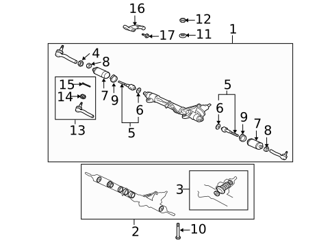 Steering Gear & Linkage for 2005 Lexus LX470 #0