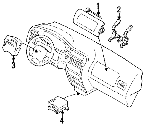 Air Bag Components for 1995 Isuzu Rodeo #0