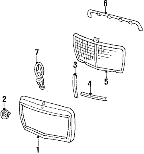 Grille & Components for 1986 Mercedes-Benz 300 E #0