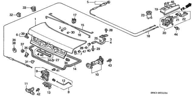 Trunk Lid for 1993 Honda Accord #0