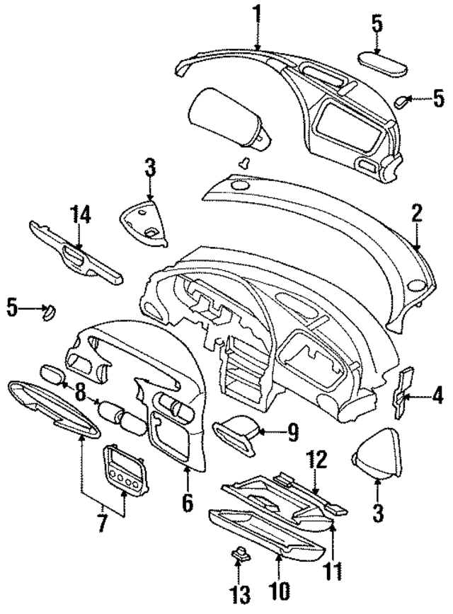 GL65RC8 - Body: Dashboard Air Vent Trim for Mopar Image