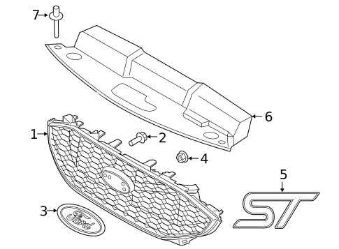Grille & Components for 2021 Ford Edge #0