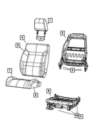 1JT291D5AA - Interior Trim: Front Headrest for Mopar Image