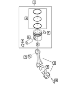5003650AA - 6.7L Turbo Diesel; Engine: Piston Pin Ring for Mopar Image