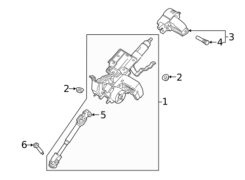 Steering Column Assembly for 2020 Ford EcoSport #1