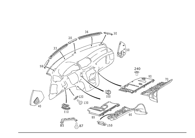 2086800465 - Panelling: Trim Ring for Mercedes-Benz Image image