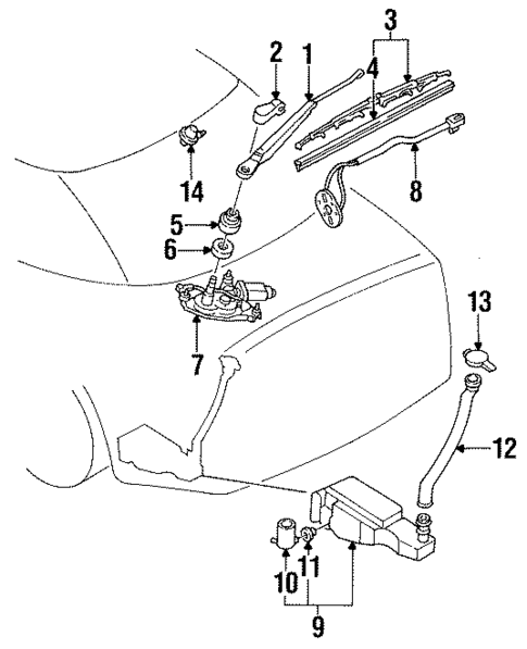 Rear Wipers for 1994 Ford Probe #1