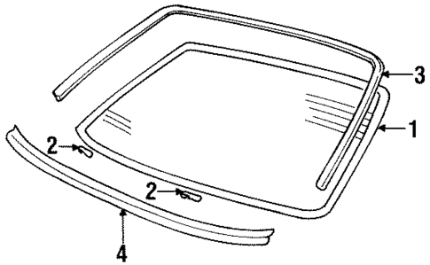 Glass & Hardware - Back for 2001 Suzuki Esteem #0