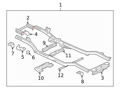 Frame & Components for 2005 Saab 9-7x #0