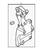 6F903143E - Electrical: Alternator Bracket for Volkswagen: Eos, Golf, Golf R, GTI, Jetta, Passat Image