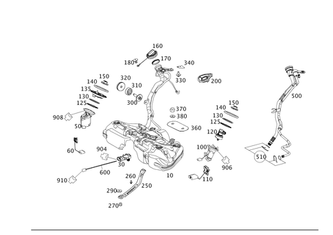 Fuel Tank with Detachable Parts for 2012 Mercedes-Benz GLK350 #0