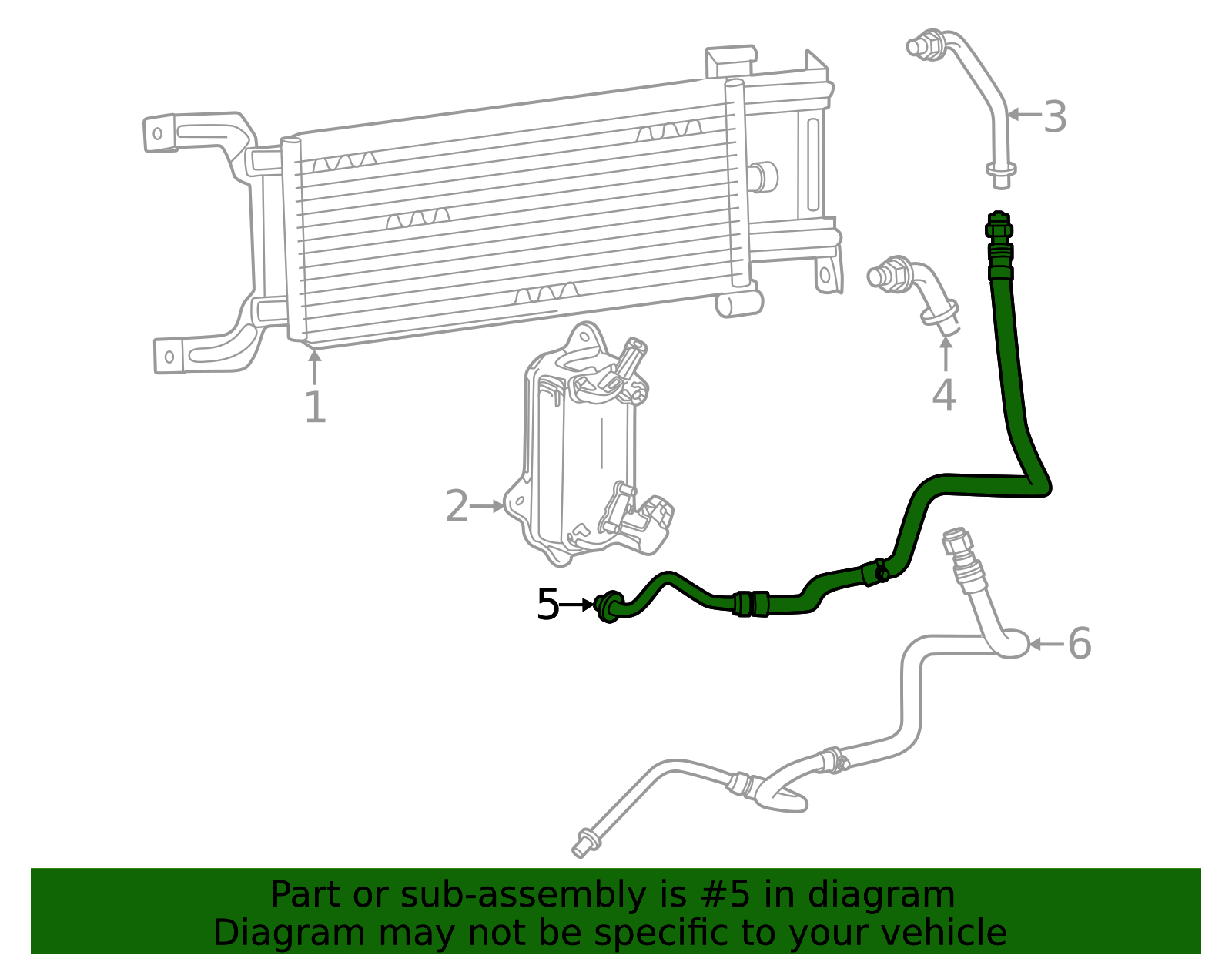 2022-2025 Nissan Pathfinder Automatic Transmission Oil Cooler Hose ...