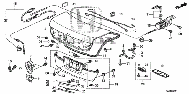 Trunk Lid (2) for 2011 Honda Accord #0